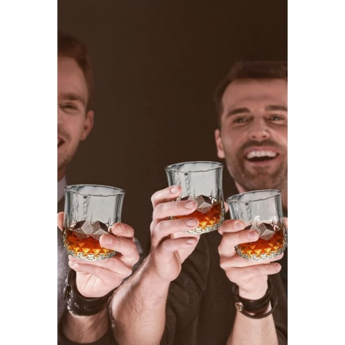 Set cadou pentru barbati WhiskyGame Doty®, cutie eleganta din lemn, 2 pahare, cleste, 8 cuburi din granit si suport pahare, [2]