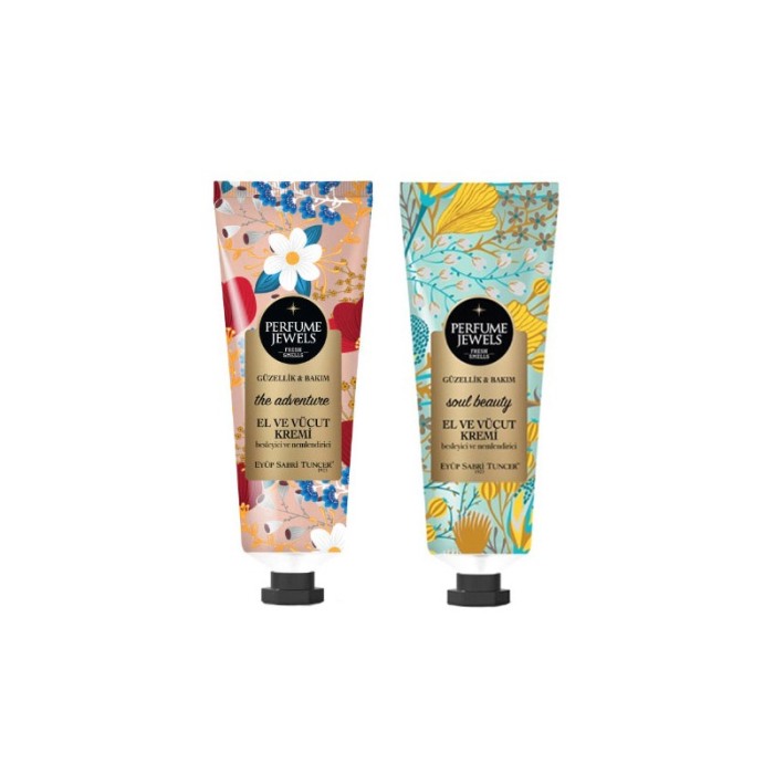 Set Cadou Perfume Jewels Eyup Sabri Tuncer, 2 creme de corp/maini, aroma The Adventure si Soul Beauty, [1]