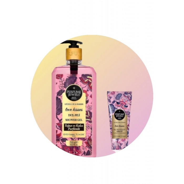 Set Cadou Perfume Jewels Eyup Sabri Tuncer, 2 produse, gel de dus si crema de corp/maini, aroma Love Kisses [5]