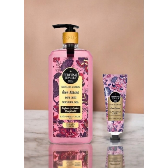 Set Cadou Perfume Jewels Eyup Sabri Tuncer, 2 produse, gel de dus si crema de corp/maini, aroma Love Kisses [1]