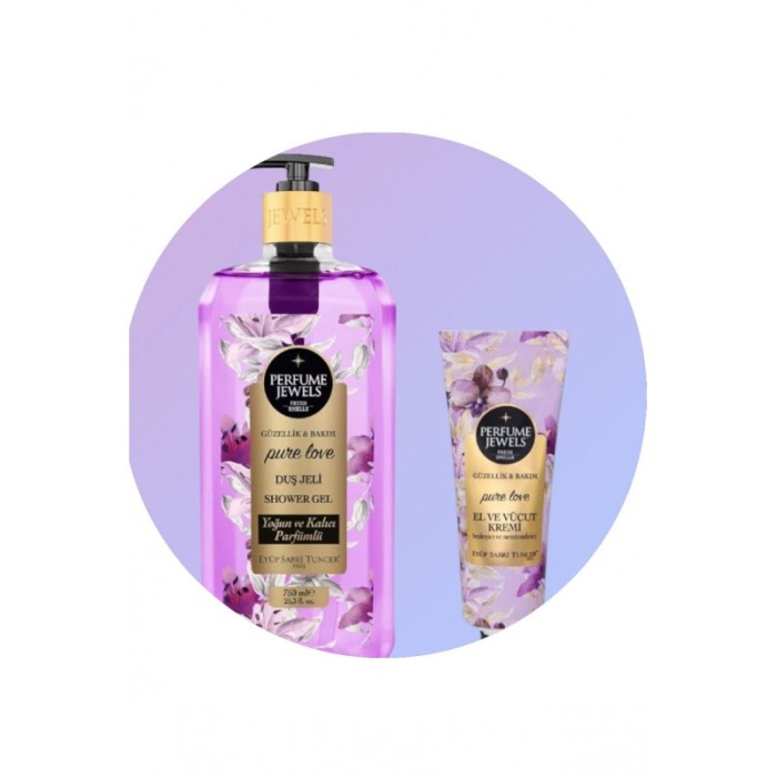 Set Cadou Perfume Jewels Eyup Sabri Tuncer, 2 produse, gel de dus si crema de corp/maini, Pure Love [3]
