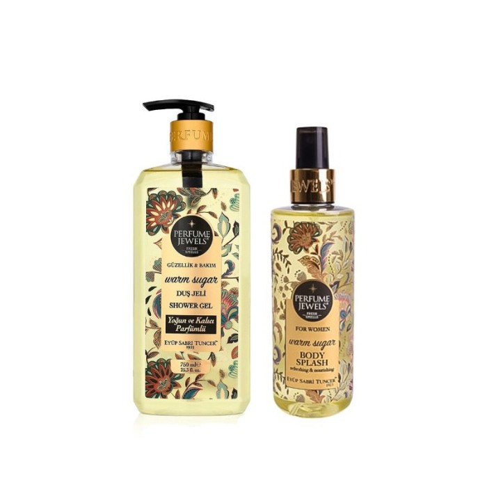 Set Cadou Perfume Jewels Eyup Sabri Tuncer, 2 produse, gel de dus si spray de corp, Warm Sugar [7]
