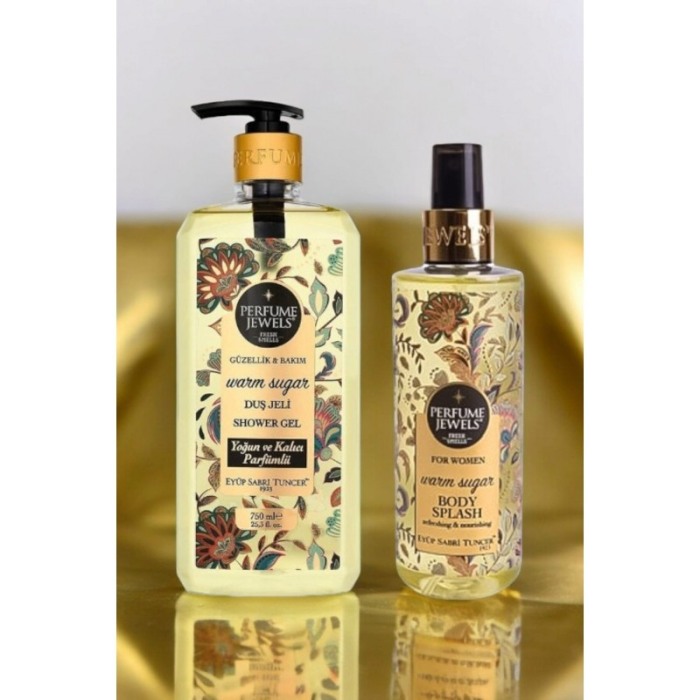 Set Cadou Perfume Jewels Eyup Sabri Tuncer, 2 produse, gel de dus si spray de corp, Warm Sugar [2]