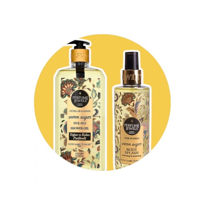 Set Cadou Perfume Jewels Eyup Sabri Tuncer, 2 produse, gel de dus si spray de corp, Warm Sugar [6]