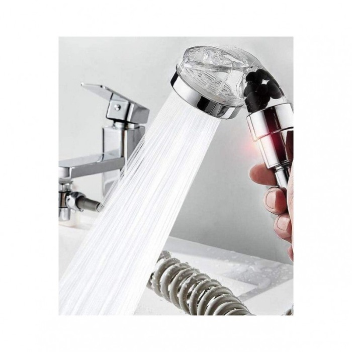 Set cap de dus ArtDouche, furtun telescopic, accesorii incluse, ABS, argintiu [2]