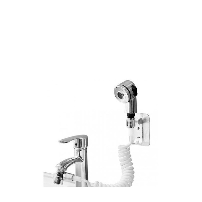 Set cap de dus ArtDouche, furtun telescopic, accesorii incluse, ABS, argintiu [6]