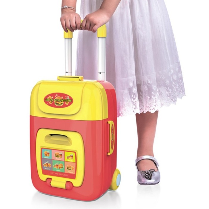 Set casa de marcat,set de joaca casier, 34 piese incluse, portabil, sub forma de troler,interactiv, usor de montat,multicolor, d [3]