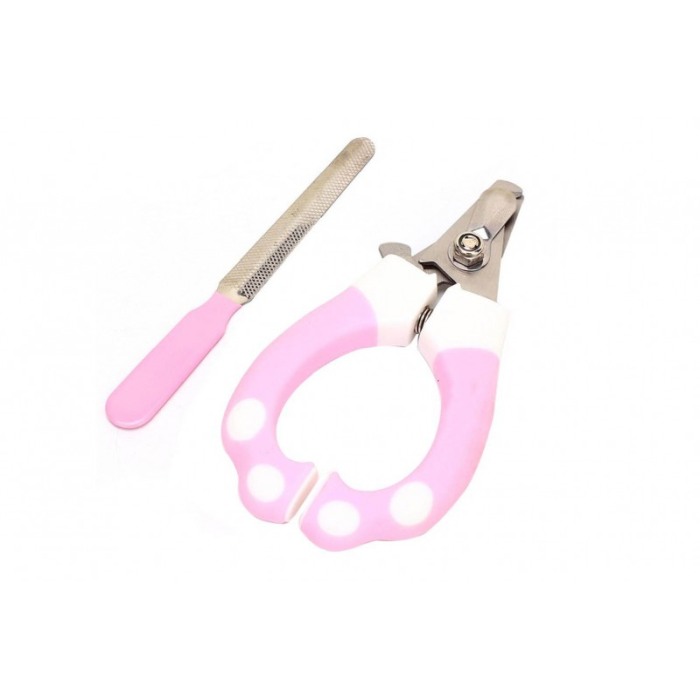 Set cleste si pila Dots  pentru unghiile animalelor de companie de talie mica, usor si practic, otel inoxidabil, rezistente la u [4]