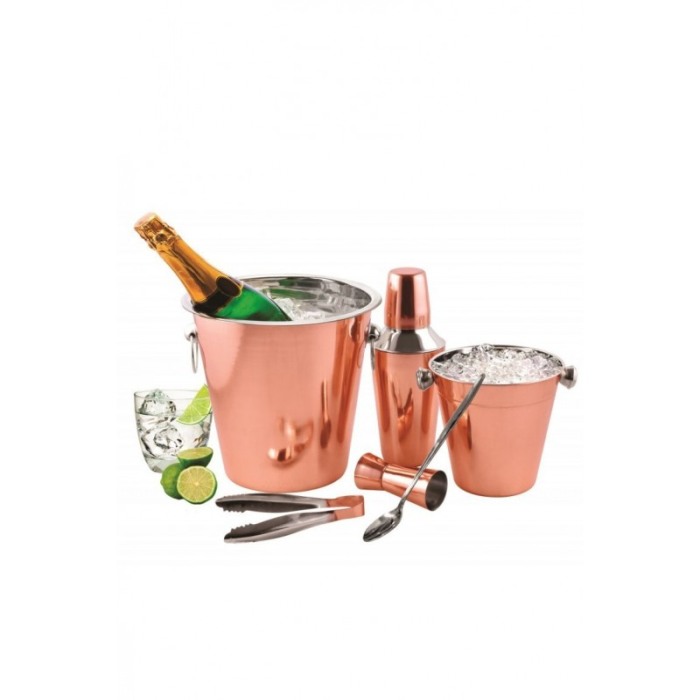 Set cocktail si bauturi Cooper Drinks, 6 piese incluse, inox, design elegant, aramiu/argintiu, 500 ml [2]