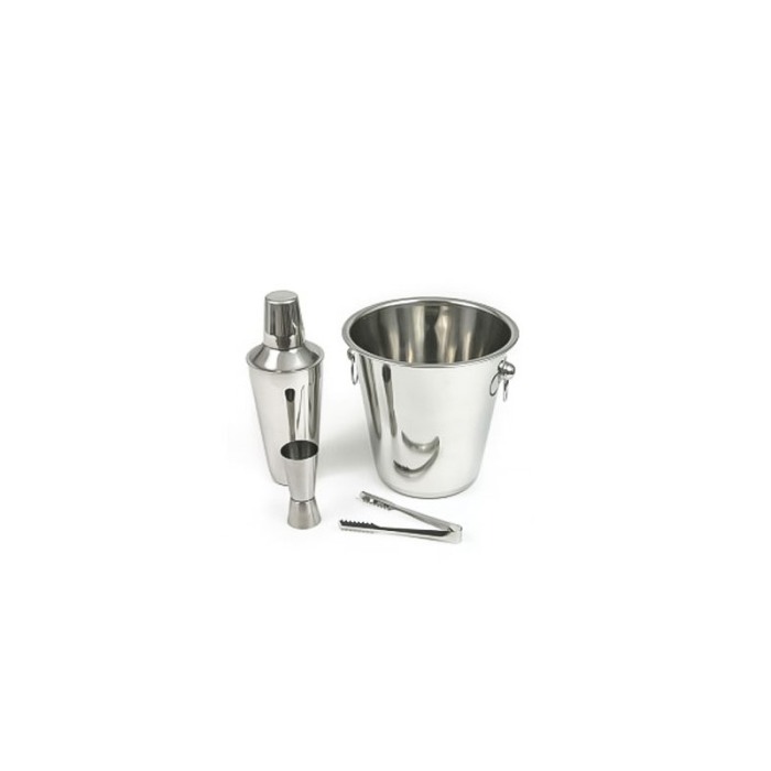 Set cocktail si bauturi Silver Cooper Drinks, 5 piese incluse, inox, design elegant, argintiu, 500 ml [5]