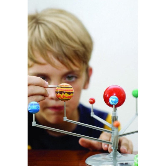 Set creativ si educativ Milky Way Doty®, picteaza planetele, accesorii incluse, jucarie DIY, straluceste in intuneric, 30x15 cm [5]