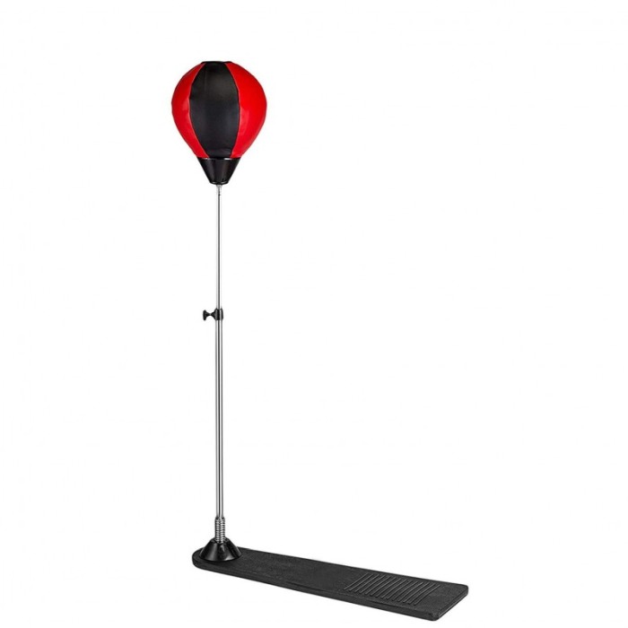 Set de box pentru copii Go Go Go, cu suport vertical , baza pentru picioare, minge, accesorii incluse, negru/rosu, 105 cm [3]