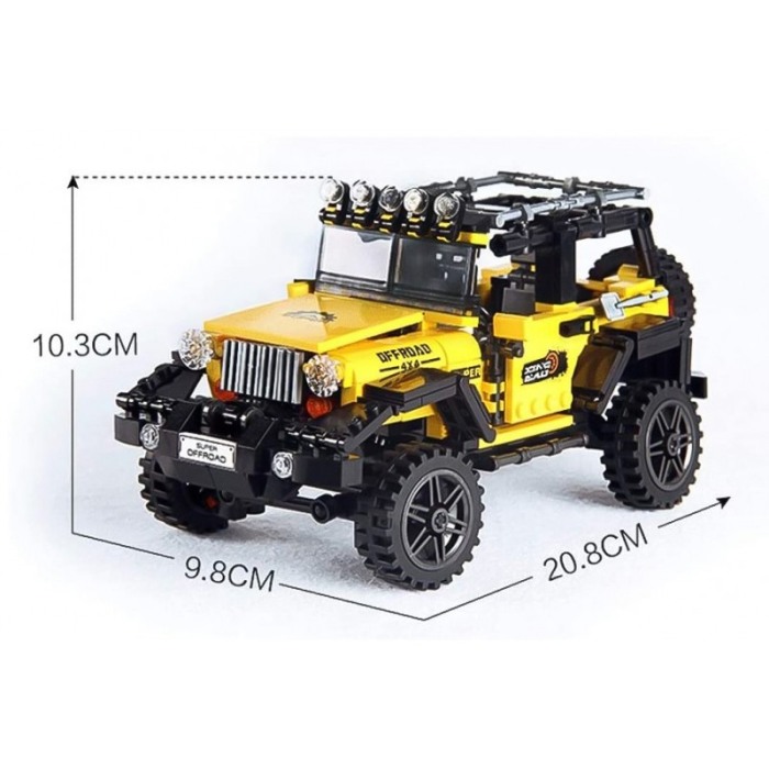 Set de constructie distractiv, model masina OFFROAD ADVENTURE, 610 piese,jucarie de colectie pentru copii si adulti, multicolor, [3]