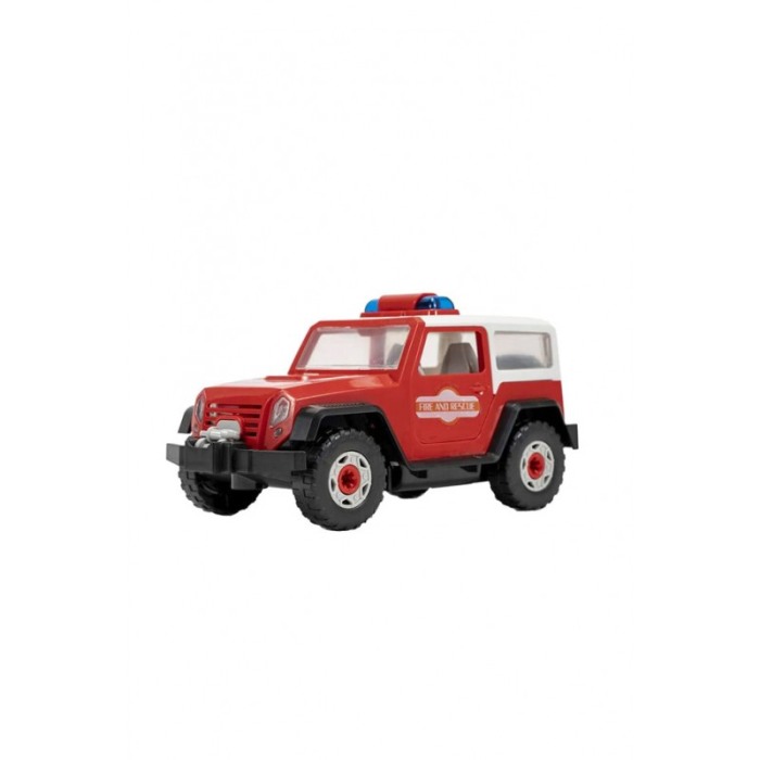 Set de constructie FireFighterCXL, model masina, jucarie interactiva, 46 piese, efecte sonore si luminoase, rosu, Doty [1]