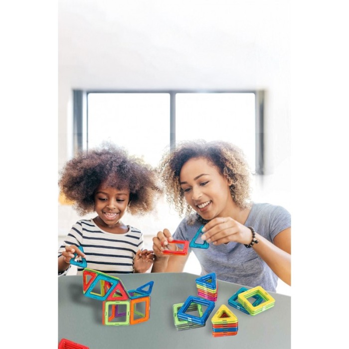 Set de constructie magnetic 3D SmartBrick Doty®, 38 de piese, Distractiv, Creativ si Educativ, Multicolor [3]