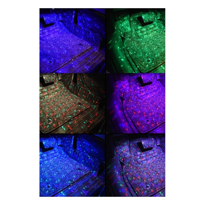 Set de lumini de atmosfera pentru masina TuningLights, LED, 7 culori, control prin telecomanda, 133 × 30 × 19 mm, Doty®️ [5]
