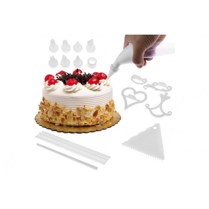 Set de ornare torturi si prajituri MyPerfectCake, 100 accesorii incluse, usor de utilizat, accesorii creative, alb,doty [3]