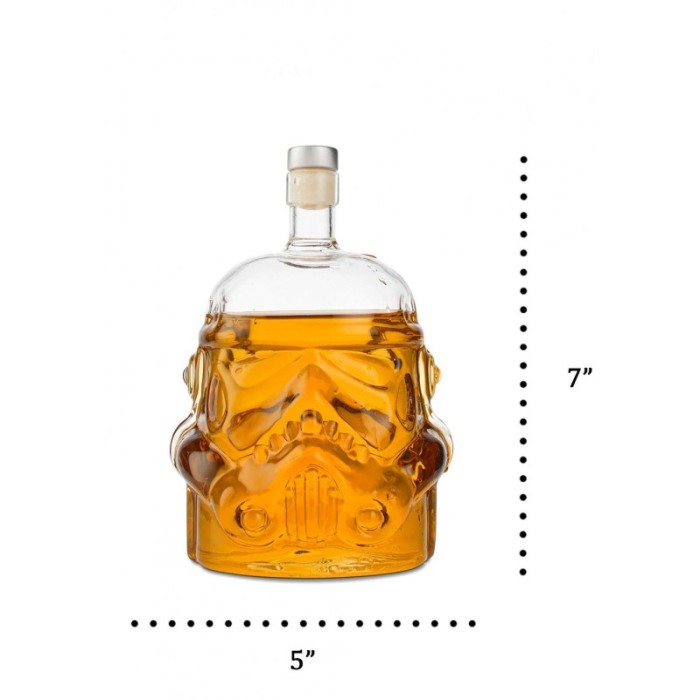 Set decantor Drunken Darth, forma personaj din film, din sticla, 2 pahare, elegant, 750 ml, Doty® [5]