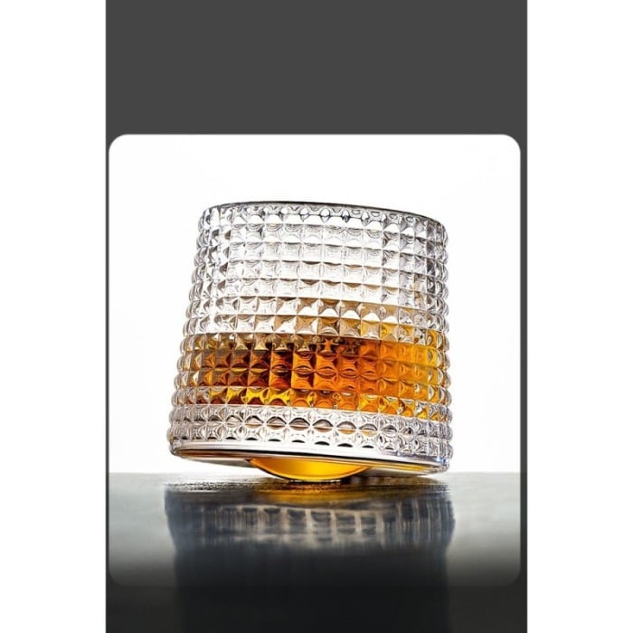 Set decantor Gravity Drinks, design modern, 2 pahare incluse, din cristal, suport metalic, 1500 ml, transparent [4]