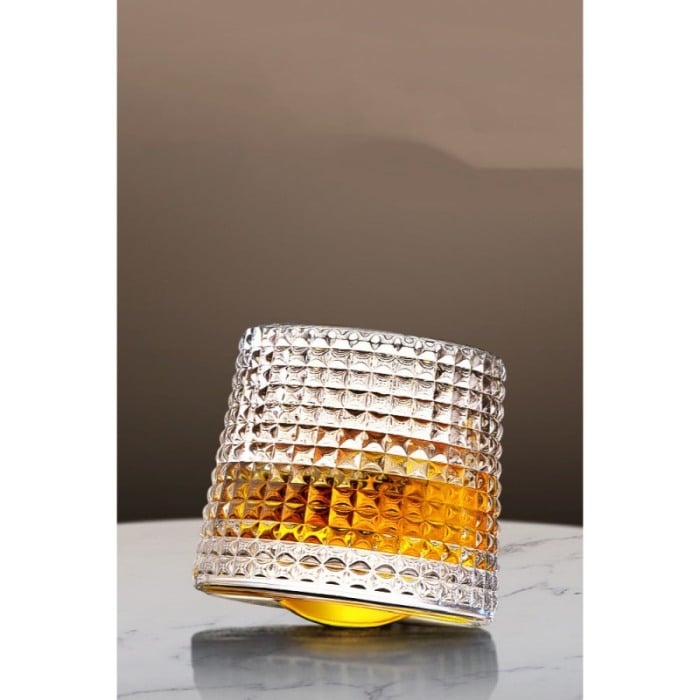 Set decantor Gravity Drinks, design modern, 2 pahare incluse, din cristal, suport metalic, 1500 ml, transparent [5]