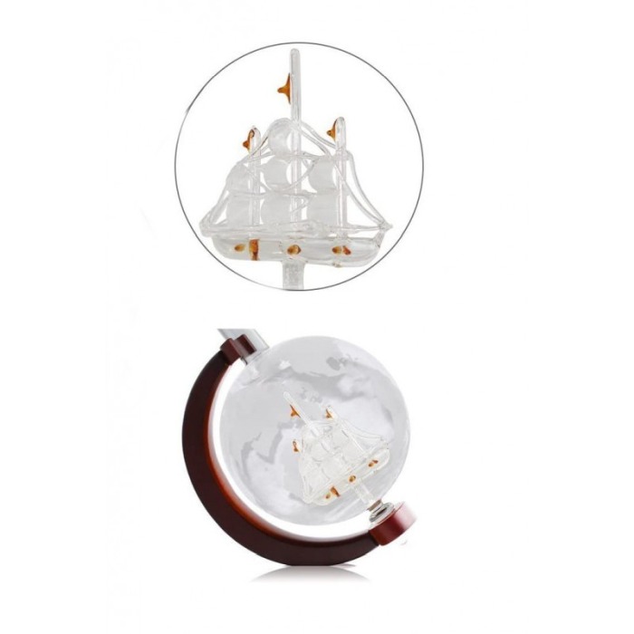 Set decantor premium By Ship Drink,850  ml, 2 pahare cu imprimeu, 9 cuburi din granit [4]