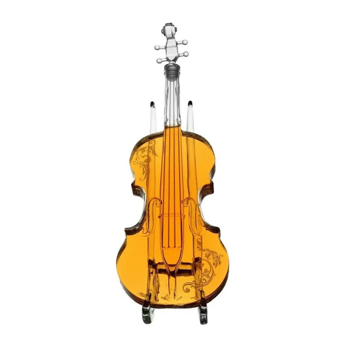 Set decantor premium ViolinWine, design creativ, 2 pahare, dop de sticla inclus, materiale de calitate, 1000 ml, Doty®️ [7]