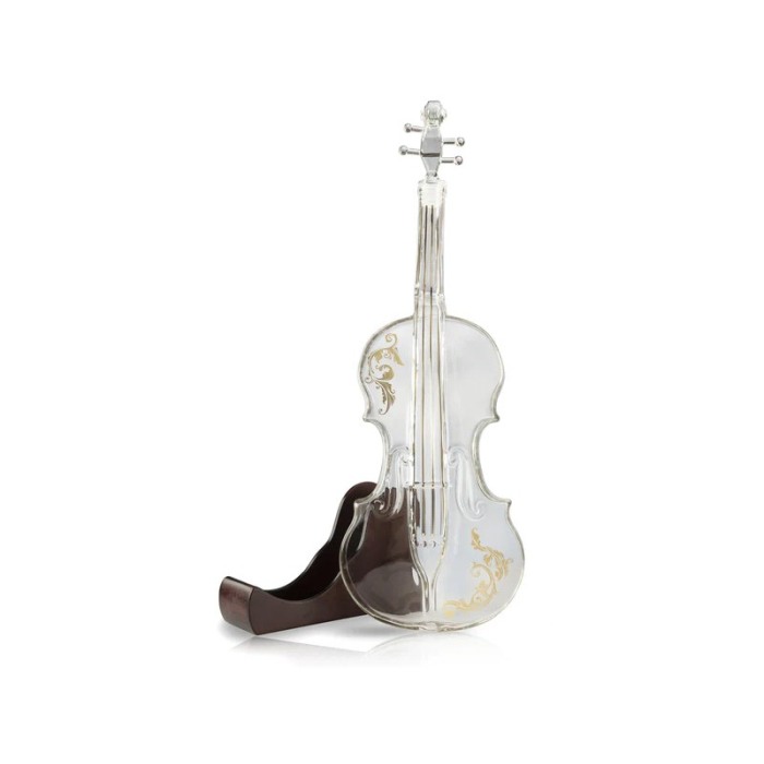 Set decantor premium ViolinWine, design creativ, 2 pahare, dop de sticla inclus, materiale de calitate, 1000 ml, Doty®️ [5]