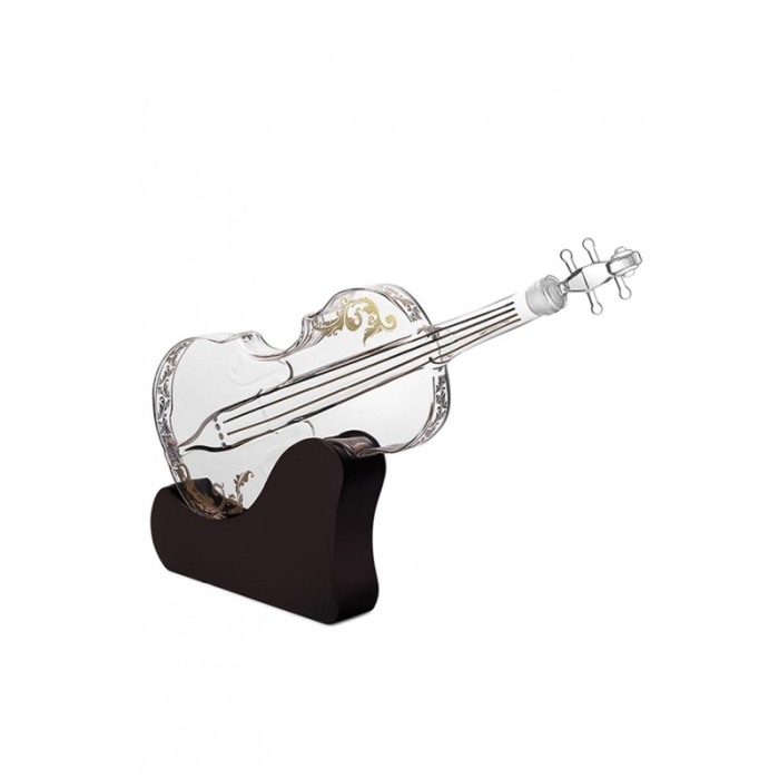 Set decantor premium ViolinWine, design creativ, 2 pahare, dop de sticla inclus, materiale de calitate, 1000 ml, Doty®️ [3]