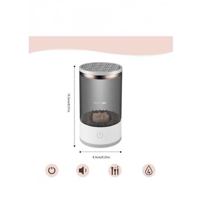 Set Dispozitiv electric pentru curatarea si uscarea pensulelor de machiaj Clean&Beauty Doty® si 4 bureti, USB, cu ultrasunete [7]