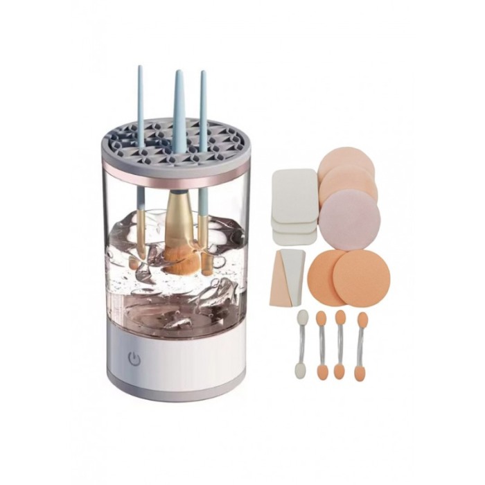 Set Dispozitiv electric pentru curatarea si uscarea pensulelor de machiaj Clean&Beauty Doty® si buretei, USB, cu ultrasunete [1]