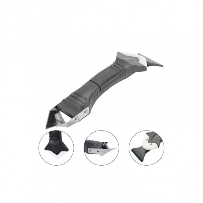Set dispozitiv pentru modelare si curatare silicon Soft Trowel 3 in 1 , accesorii incluse, gri, Doty®️ [6]