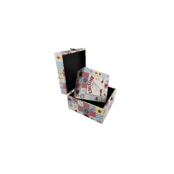 Set doua cutii din lemn, imprimeu Delice De Cafe, ideal pentru decor, a fi oferite cadou sau pentru depozitare [2]