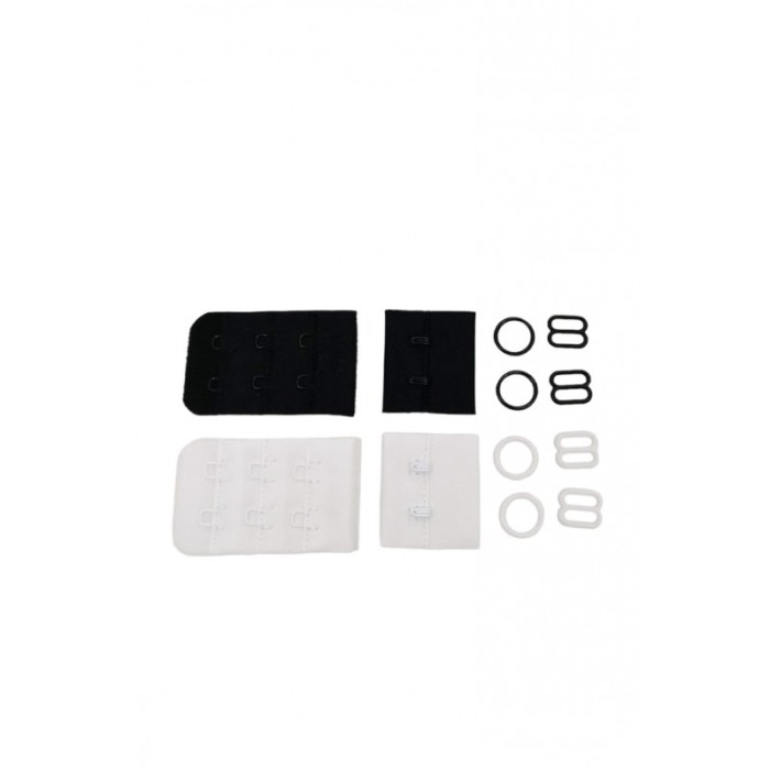 Set extensii prelungire sutien Ad ON, 4 pozitii suplimentare, accesorii incluse, 5 x 3 cm, alb/negru [4]