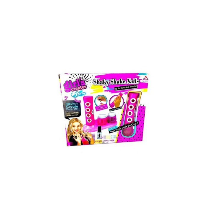 Set  Glam Salon  pentru copii, Oja , autocolant,glliter,lac de unghii, accesorii incluse,Doty [5]
