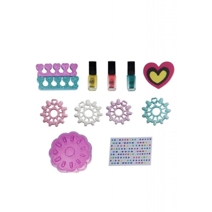 Set GlamNail Salon pentru copii, 10 seturi tipsuri, 3 oje,accesorii ,Doty [3]