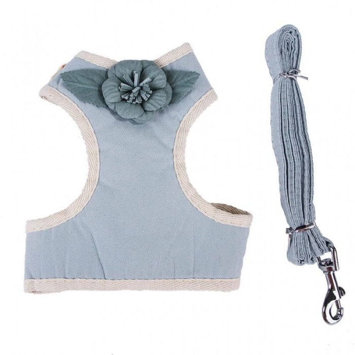 Set  ham cu lesa pentru caini sau pisici, tip Vesta, masura M, Bleu, Doty [2]
