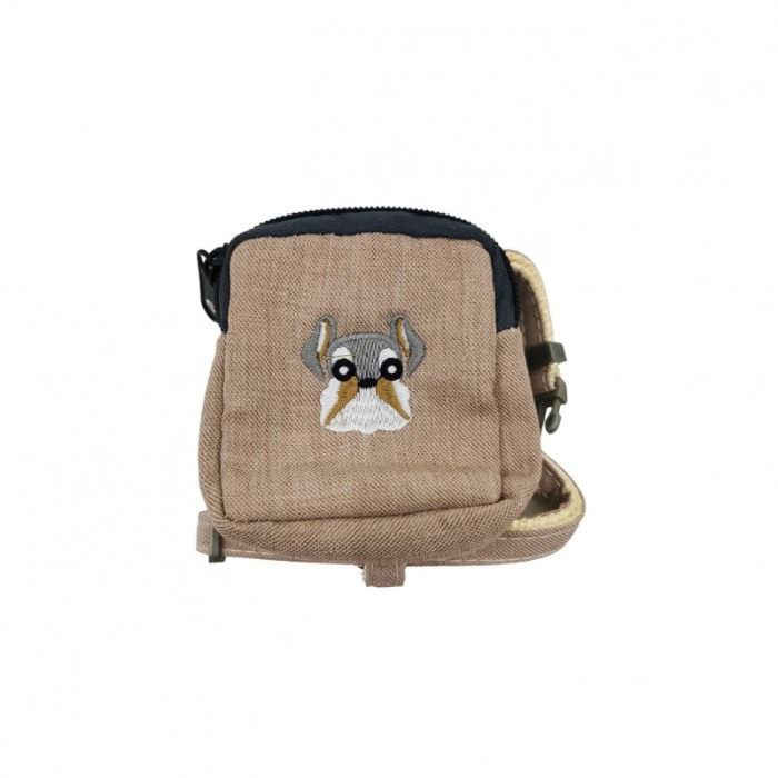 Set ham cu lesa si mini rucsac AnimalPurse pentru animale de companie de talie mica, 120 cm, ajustabil, crem [2]