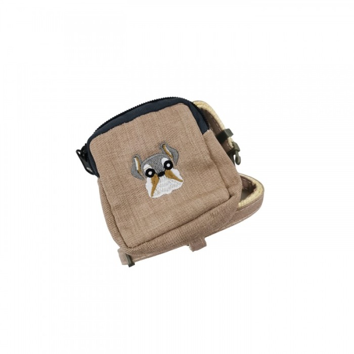 Set ham cu lesa si mini rucsac AnimalPurse pentru animale de companie de talie mica, 120 cm, ajustabil, crem [3]