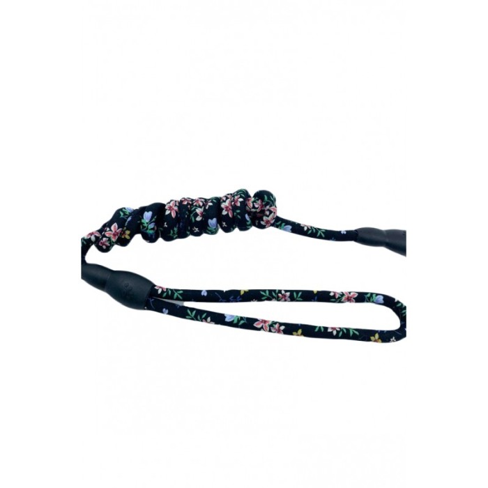 Set ham cu lesa Springs Harness pentru pisici si caini de talie mica, design floral, 146 cm, ajustabil, negru [5]