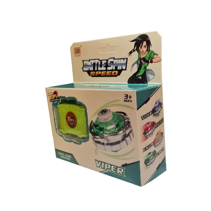Set Joc titirez AnimalSpin Doty®, interactiv, model vipera, distractiv, manual, 3+, plastic/metal, verde [3]
