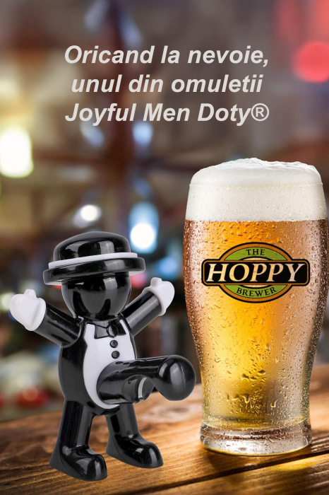 Set Joyful Men Doty®, tirbuson, dop, desfacator, material rezistent, design modern, negru [4]