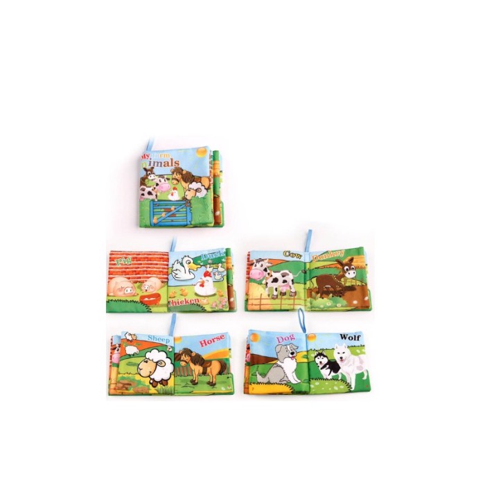 Set Jucarie textila educativa My First Book, senzoriala, 3 bucati, tip carte, 11x11 cm, multicolor, Doty®️ [6]