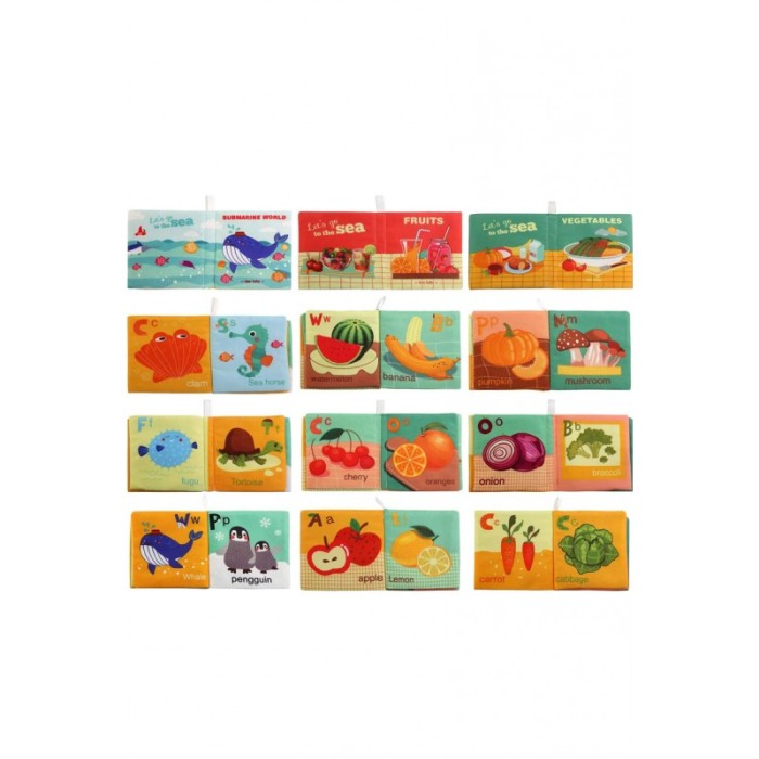 Set Jucarie textila educativa My First Book, senzoriala, 6 bucati, tip carte, 11x10.5 cm, multicolor, Doty®️ [8]