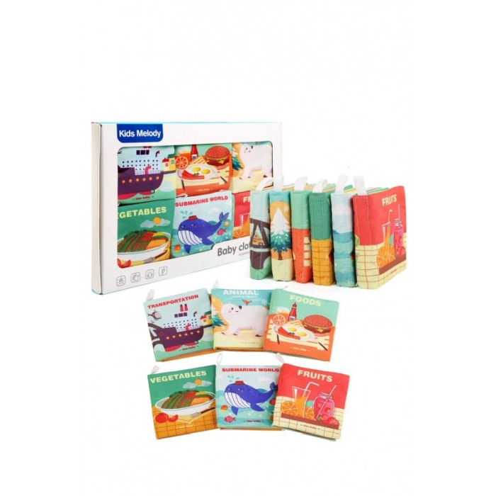 Set Jucarie textila educativa My First Book, senzoriala, 6 bucati, tip carte, 11x10.5 cm, multicolor, Doty®️ [6]