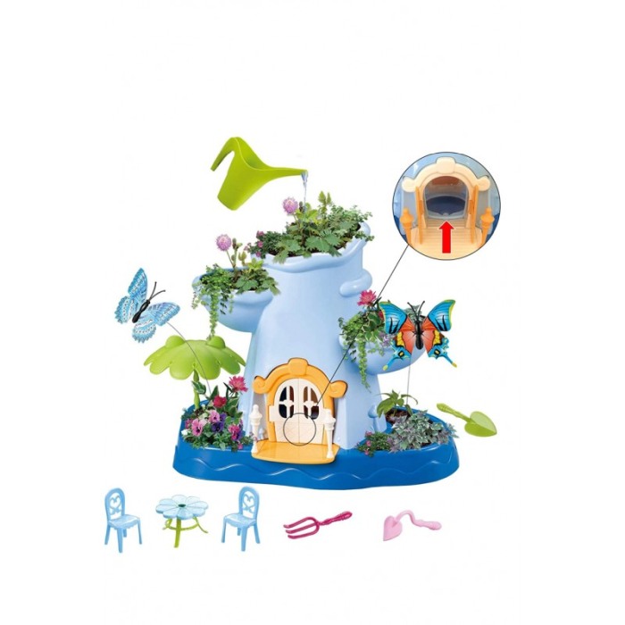 Set Kit gradinarit pentru copii NatureHouse, forma de casuta, accesorii si seminte incluse, educativ si interactiv, albastru [1]