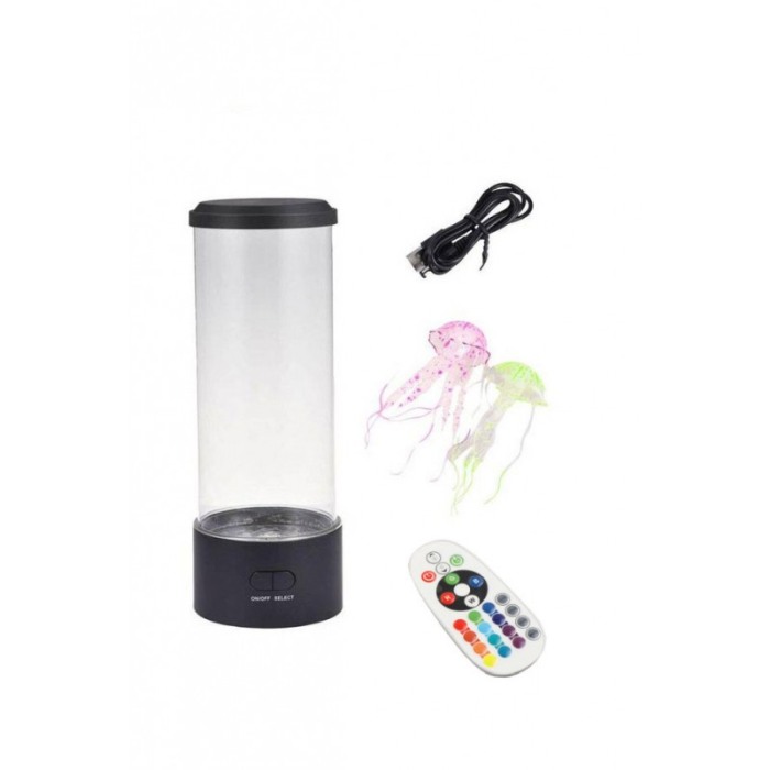 Set Lampa ambientala Meduza Remote cu telecomanda, USB inclus, efecte luminoase, multicolor, 35 cm, antistress [5]