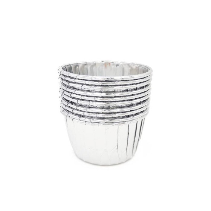 Set Luxury 50 Forme Briose si Cupcake, ovale, Design Elegant cu argintiu, Rezistente la Coacere si Ulei, Doty® [4]