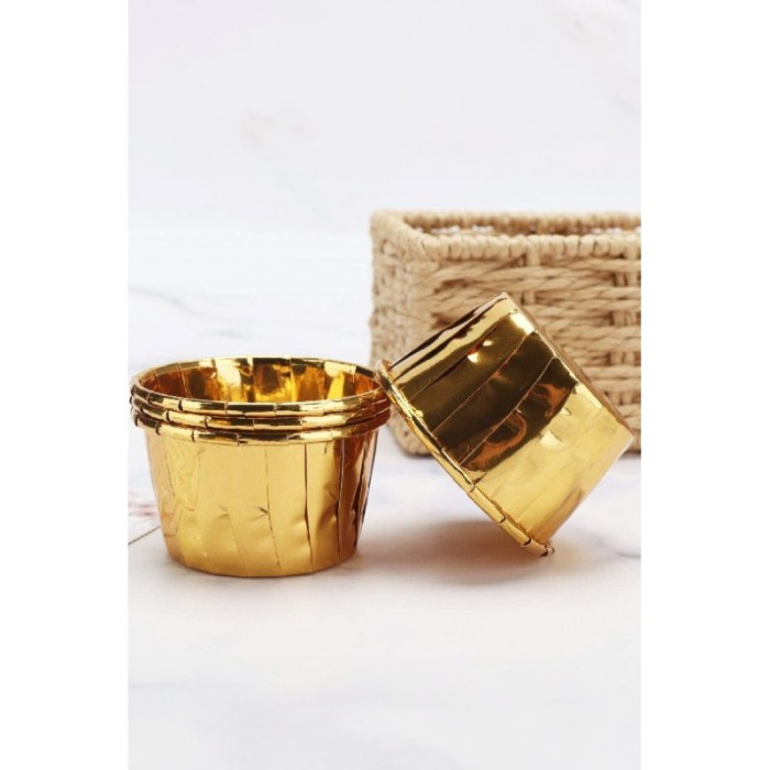 Set Luxury 50 Forme Briose si Cupcake, ovale, Design Elegant cu auriu, Rezistente la Coacere si Ulei, Doty® [5]