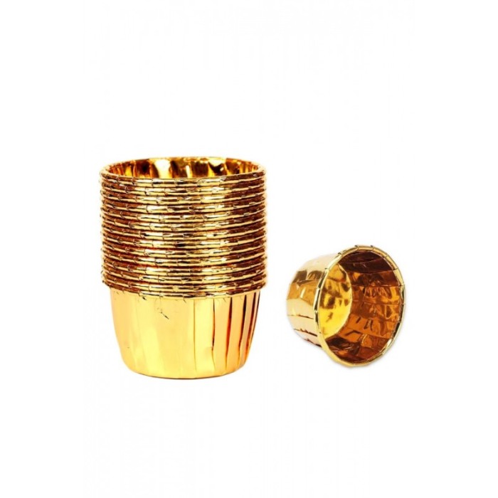 Set Luxury 50 Forme Briose si Cupcake, ovale, Design Elegant cu auriu, Rezistente la Coacere si Ulei, Doty® [7]