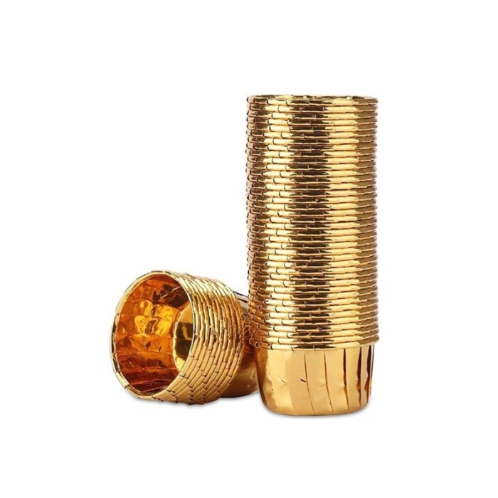 Set Luxury 50 Forme Briose si Cupcake, ovale, Design Elegant cu auriu, Rezistente la Coacere si Ulei, Doty® [3]